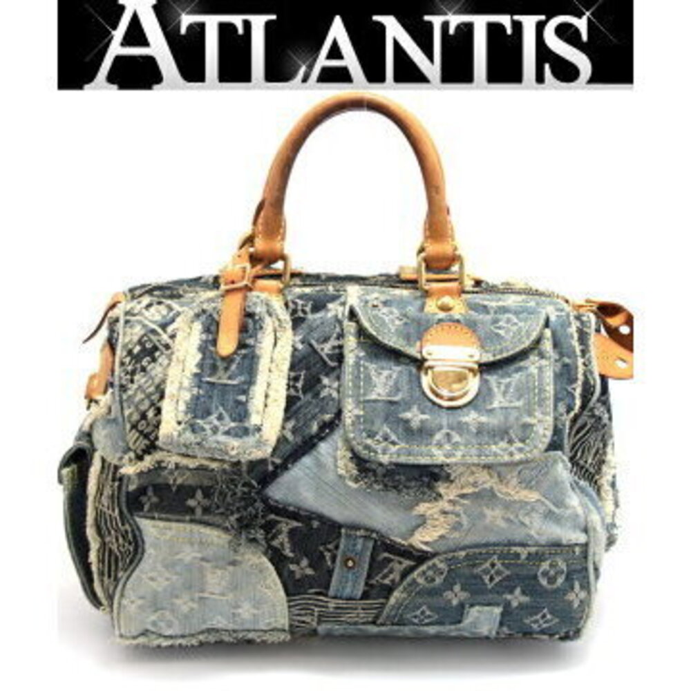 Louis Vuitton Speedy Boston Bag Patchwork Monogram Denim